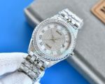 Swiss Replica Datejust Rolex Diamond Face SS Jubilee Watch 40mm